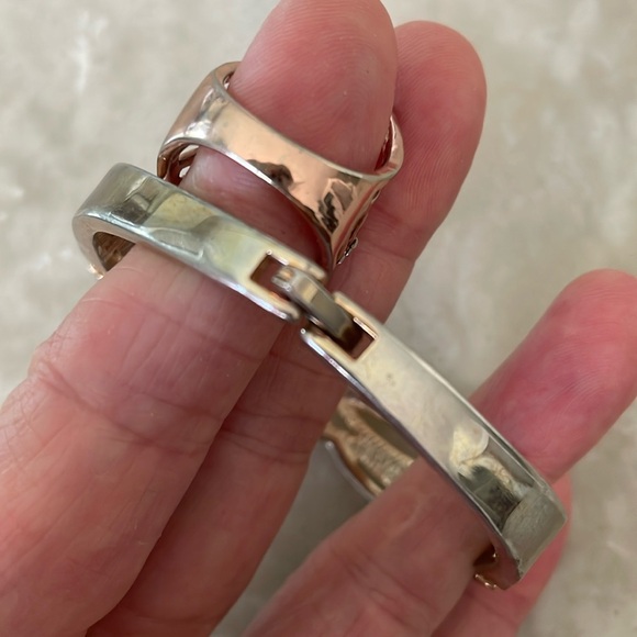 Small bracelet & ring size 6 missing stones gold tone infinity weave vintage - Picture 3 of 10